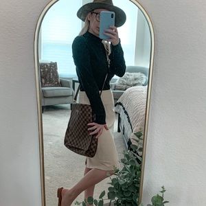 lulus suede beige superpower pencil skirt